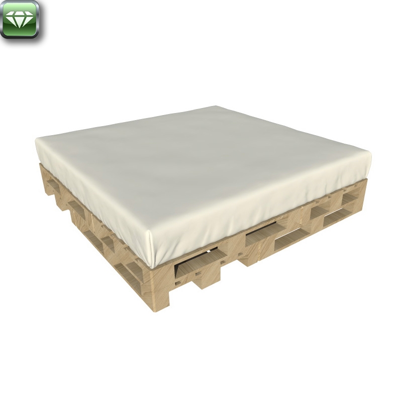 Pallet with mattress