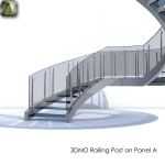 3D Railing Post on Panel A