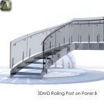 3D Railing Post on Panel B