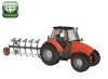 Tractor with plough