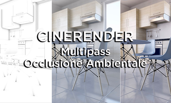 Cinerender Archicad corso multipass occlusione ambientale